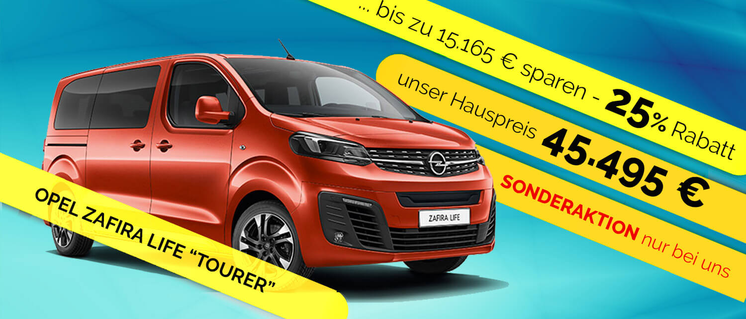 Opel Zafira Life Tourer - jetzt im Autohaus Rau in Brunsbüttel, Büsum, Meldorf und Marne kaufen - Neuwagen